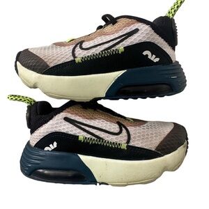 Nike Kids' Black and White Sneakers with Neon Accents